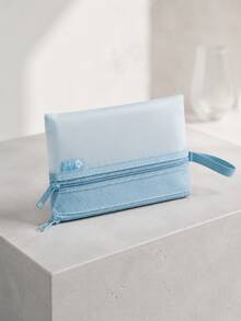 Haus Hana Dual‑Zipper A6 Pouch With Handy Wrist Strap. Dual‑Compartment Design Keeps Small Items Sorted Neatly. Compact And Lightweight, Great For Storing Documents, Cards And Personal Essentials, Ideal For Travel And Daily Carry. - Multicolor - View 3