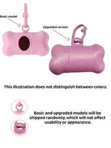1/2/6PCS Hands Free Dog Waste Bag Dispenser Durable Plastic Free Portable Poop Collector Wheat Straw Bone Shaped Holder For Outdoor Walking Training Pet Waste Bag Carrier - Multicolor - View 3