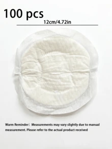 100pcs Minimalist Disposable Nursing Pads, Ultra-Thin/Lightweight Soft & Unrestricted Breast Pads/Travel/Travel Essentials/Disposable Use/Non-Woven Fabric Material/Suitable For All Skin Types/Swimming/Postpartum Essentials/Camping - View 9