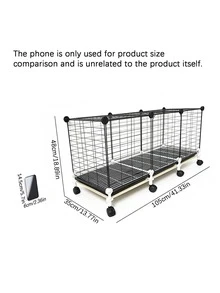 1pc Indoor Rabbit Villa With Tray Easy To Clean Pet Cage Guinea Pig Dutch Pig Mini Rabbit And Other Small Animals - Assembled Version - View 3
