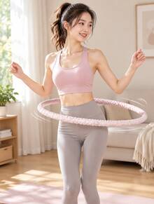Adult Soft Hula Hoops, Multi‑Weight Hula Hoops, Fat‑Loss Pilates Equipment For Women, Infinite Hula Hoops, Soft Spring Weighted Hula Hoops. Suitable For Adults, Women, Beginners And Children, For Home, Travel And Gym Use - Multicolor - View 4