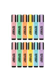 6pcs/12PcsMacaron Color Highlighter Pen Set For Students, Fresh Color Tone Also Suitable For Office Use. - multicolor - View 10