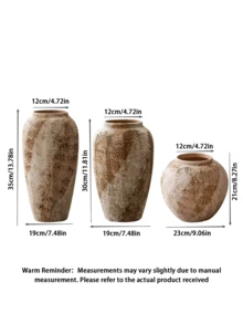 1pc Nordic Minimalist Style Ceramic Hydroponic Vase, Suitable For Fresh Flowers, Boho Vase, Applicable For Farmhouse, Living Room, Dining Room, Tabletop, Bookshelf, Centerpiece Decor, Tabletop Decor, Special Gift, Decorative Style Home Decor Room - Multicolor ABC - View 2