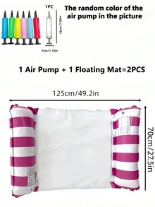 Adult PVC Inflatable Pool Float 1/2PCS, Portable Lightweight Lounge For Beach Lake Summer, No Electricity Needed Quick Inflation, Durable Comfortable Relaxation Float, Easy Carry Travel Water Accessory - A - View 10