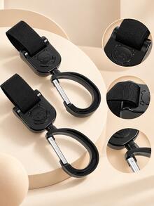 SHEIN 2 Packs, Removable And Pasted Stroller Hooks, 360-Degree Rotating Design, Storage Hooks Suitable For Different Strollers - Multicolor - View 7