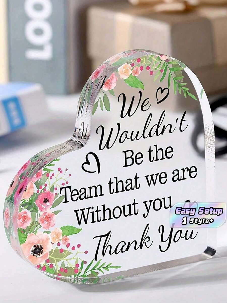 Thank You Decorative Display Sign For Parents And Teachers Valentine DAY, Valentines Wedding, Birthday - heart shape - View 1