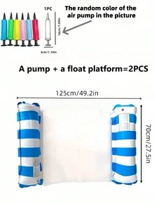 Adult PVC Inflatable Pool Float 1/2PCS, Portable Lightweight Lounge For Beach Lake Summer, No Electricity Needed Quick Inflation, Durable Comfortable Relaxation Float, Easy Carry Travel Water Accessory - A - View 7