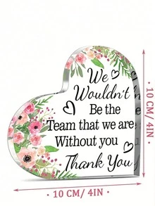 Thank You Decorative Display Sign For Parents And Teachers Valentine DAY, Valentines Wedding, Birthday - heart shape - View 3