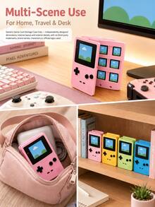 Joivida 1pc Retro Handheld Game Console Style Game Card Holder, Portable Game Cartridge Storage Case With Multi Slots, Cute Card Organizer For Console Game Cards, Memory Cards, Travel, Desk Display, Daily Use & Gift - View 7