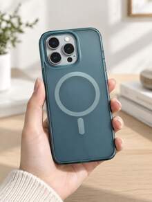 Ultra‑Thin Matte Frosted Magnetic PC Hard Phone Case, Slim Fit Protective Cover For 14‑17 Series Smartphones - dark blue - View 11