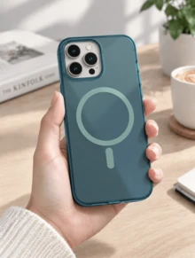 Ultra‑Thin Matte Frosted Magnetic PC Hard Phone Case, Slim Fit Protective Cover For 14‑17 Series Smartphones - dark blue - View 6