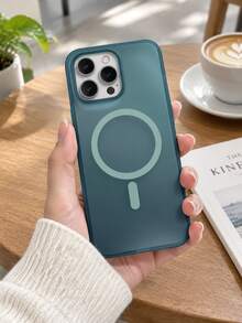 Ultra‑Thin Matte Frosted Magnetic PC Hard Phone Case, Slim Fit Protective Cover For 14‑17 Series Smartphones - dark blue - View 9