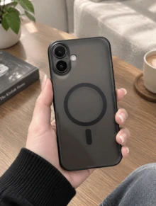 Ốp lưng điện thoại PC cứng mờ nhám siêu mỏng hít nam châm, ốp bảo vệ ôm sát cho smartphone series 14-17 - Đen - Xem 7