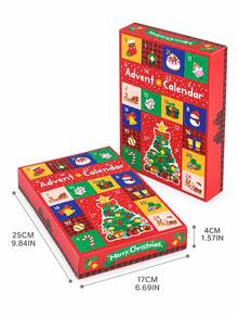 5Pcs Christmas 24‑Day Advent Calendar Box, 24‑Grid Surprise Gift Box For Xmas Party - Christmas Blind Box Gift Box - View 2