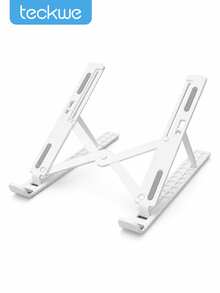 Teckwe 10-Level Height Adjustable Laptop Stand, Lightweight Foldable Desktop Holder With Stable Triangular Frame, Ventilated Open Design And Scratch-Resistant Silicone Pads, For 10–16 Inch Laptops And Tablets - View 1