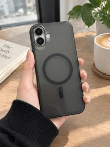 Ốp lưng điện thoại PC cứng mờ nhám siêu mỏng hít nam châm, ốp bảo vệ ôm sát cho smartphone series 14-17 - Đen - Xem 9