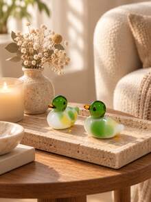 Cirelle 1Pc Hand‑Blended Duck Figurine,Vivid Spotted Tone Crafted Decor Accent For Interior Display,Modern Boho,Housewarming Gift,Playful Character‑Driven Accent That Refreshes Surrounding Visual Layout, Thoughtful Keepsake Suited For Diverse Gifting Moments - default - View 9