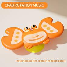 Baby Suction Cup Spinning Toy, Ocean Animal Sensory Spinning Toy, Educational Rattling Grasping Toy, Baby Bath Toy, Rotating Fingertip Gyroscope Toys - Multicolor - View 10