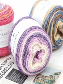 1pc Soft, Skin-Friendly Colorful Yarn, Suitable For DIY Knitting And Crocheting Sweaters, Scarves, 3.53 Oz/Pc, Autumn/Winter Season - multicolor - View 7