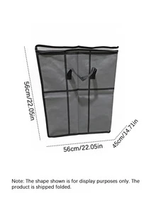 Black‑Grid Quilt Storage Bag, Thickened Large‑Capacity Clothes Organizer, Multifunctional Moving Packing Bag For Household Clothing & Bedding Storage - dark gray - View 5