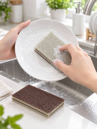 1/10/20/30/50Pcs Silicon Carbide Magic Eraser Sponge, Pot Bottom Descaling Cleaning Sponge, Rust Removal Scrub Sponge For Iron Cookware, Dish Washing Sponge Pad, Scouring Pad, Household Cleaning Supplies Cleaning Tools