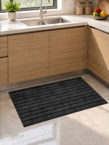 1PC Cuttable Non-Slip Entrance Doormat, Shoe Scraper Rug For Front Door Kitchen Hallway Home Decor - Gray Stripes - View 7