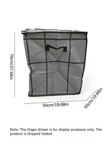 Black‑Grid Quilt Storage Bag, Thickened Large‑Capacity Clothes Organizer, Multifunctional Moving Packing Bag For Household Clothing & Bedding Storage - dark gray - View 4