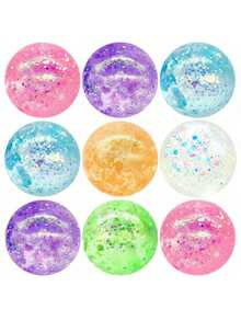MINKOJA 1/3/6PCS Transparent Crystal Squeeze Toys, Slow Rising Glitter Gel Balls, Stretchable Squeeze Balls For Classroom Reward Party Gift Filling, Slow Rising Sensory Toys, Birthday Gifts, Random Colors - Multicolor - View 5