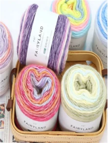 1pc Soft, Skin-Friendly Colorful Yarn, Suitable For DIY Knitting And Crocheting Sweaters, Scarves, 3.53 Oz/Pc, Autumn/Winter Season - multicolor - View 5