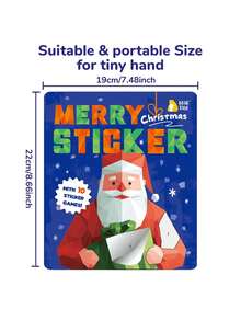 MINKOJA 1pc Christmas Sticker Set, Includes 10 Matching Game Sheets, DIY Stickers, Santa Claus & Snowman Handmade Art Puzzle Sticker Toys, Holiday Party Prizes, Christmas Stocking Stuffer Gifts - Multicolor - View 9