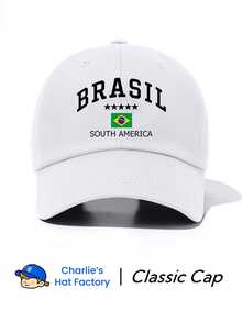 Dealstrict 1 Pc Brasil Print Baseball Cap, Vintage Soft Sweatband Adjustable Size Sun Protection Dad Hat, Suitable For Outdoor Sports Daily Wear, For Women - South America - View 4