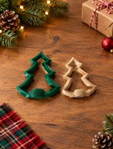 Nordic Tree‑Shaped Candle Holder Set, Hollow Christmas Candlestick Decor Ornament For Tabletop Home Xmas Decoration - multicolor - View 5