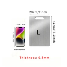 Silver Stainless Steel Chopping Board, Suitable For Both Sides, Ideal For Cutting Poultry, Fish, And Fruits And Vegetables. Resists Odors, Stains And Rust. Can Replace Traditional Chopping Boards. Essential For The Kitchen. Easy To Clean With Water. - Multicolor - View 11
