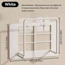 1pc Metal Frame Stable Support Socket, Hollow Back Panel For Heat Dissipation And Anti-Heat Accumulation, Hides Messy Wires. Compatible With Most Power Strips, Suitable For Desks, Cabinets, Tv Stands, Organizes Cables, Say Goodbye To Desktop Clutter. - One Size Fits All - View 10