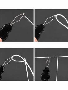 2/5/10 piezas Enhebrador de agujas de plástico, herramienta de enhebrado de agujas a mano para costura, manualidades, tejido, acolchado, arte DIY, color aleatorio - Color al azar - Ver 3