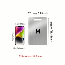 Silver Stainless Steel Chopping Board, Suitable For Both Sides, Ideal For Cutting Poultry, Fish, And Fruits And Vegetables. Resists Odors, Stains And Rust. Can Replace Traditional Chopping Boards. Essential For The Kitchen. Easy To Clean With Water. - Multicolor - View 13