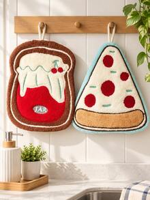 4 PCS Cute High-Quality Hanging Hand Towel, Super Absorbent Thickened Hand Drying Towel For Kitchen And Bathroom - Multicolor - View 2