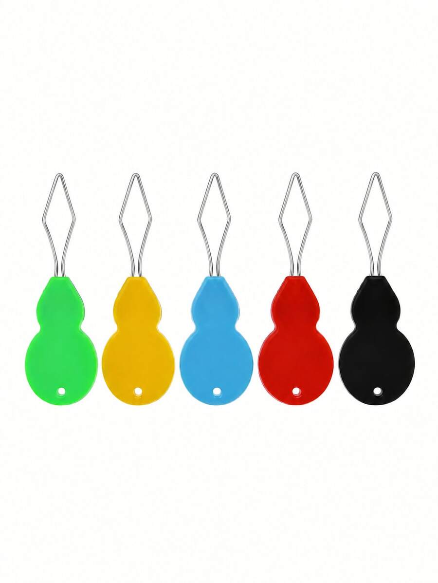 2/5/10 piezas Enhebrador de agujas de plástico, herramienta de enhebrado de agujas a mano para costura, manualidades, tejido, acolchado, arte DIY, color aleatorio - Color al azar - Ver 1