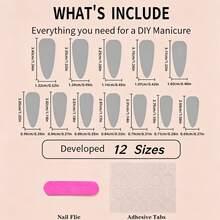 24pcs Goth Dark System Nail Stickers, Cat Eye Pattern + Black & Silver Gradient, Mysterious Filter Welded On Fingertips, Suitable For Daily Dates, Afternoon Tea, Outings Nails Nail Supplies - Multicolor - View 2