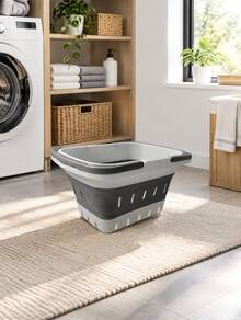 Large Wall Mounted Laundry Basket With Handle - Durable Plastic, Space Saving Bathroom And Bedroom Storage Basket, Rectangular, Laundry Basket - View 5