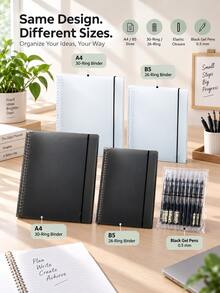 A4/B5 Detachable-Cover Loose-Leaf Binder – Student/Office Stationery - Binder With Straps - View 7
