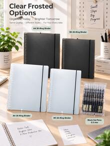 A4/B5 Detachable-Cover Loose-Leaf Binder – Student/Office Stationery - Binder With Straps - View 2