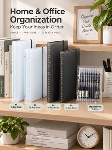 A4/B5 Detachable-Cover Loose-Leaf Binder – Student/Office Stationery - Binder With Straps - View 5