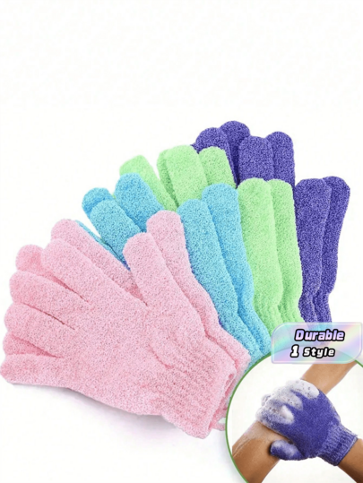 10/5/1pc Exfoliating Shower Gloves, Scrub Mitt, Bathing Gloves, Double-Sided Exfoliating Gloves, Spa, Massage And Body Scrub, Body Scrub Bathing Accessories, Body Wash