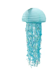 Blue Jellyfish Paper Lanterns, Hanging Ocean Character Themed Decor, Colorful Streamer Ornament For Birthday Wedding Baptism Wall Home Party Decoration - Multicolor - View 5