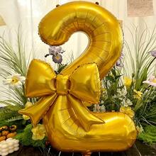 Numeric Foil Balloons, Ideal For Indoor‑Scene Decorations For Birthdays, Anniversaries And Theme Parties. Can Be Used As Tabletop Ornaments And Focal‑Point Decorations For Venues. Popular Decorative Items For Theme Celebrations. - 32 inch gold + 21 inch butterfly - View 8