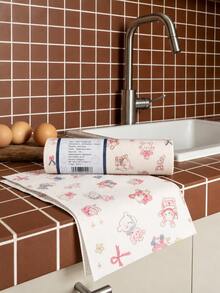 Joivida Cartoon Printed Wet And Dry Dual-Purpose Cloth, Kitchen Specific Dual Effect Oil And Water Absorbing Tear Off Cloth, Enlarged And Thickened Disposable Dishwashing Cloth, Stove Cleaning Kitchen Cleaning Tool, Tear Off Convenient And Practical Cloth. - Multicolor - View 1