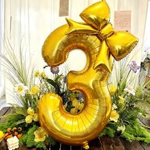 Numeric Foil Balloons, Ideal For Indoor‑Scene Decorations For Birthdays, Anniversaries And Theme Parties. Can Be Used As Tabletop Ornaments And Focal‑Point Decorations For Venues. Popular Decorative Items For Theme Celebrations. - 32 inch gold + 21 inch butterfly - View 9