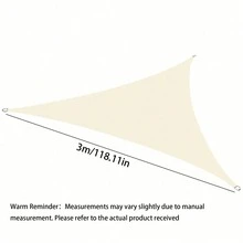 Shadow Sail From Polyester, Water-Resistant And Uv-Blocking 98%, Suitable For Garden, Pool, And Outdoor Camping, Includes Installation Ropes For Diy - Multicolor - View 9