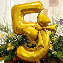 Numeric Foil Balloons, Ideal For Indoor‑Scene Decorations For Birthdays, Anniversaries And Theme Parties. Can Be Used As Tabletop Ornaments And Focal‑Point Decorations For Venues. Popular Decorative Items For Theme Celebrations. - 32 inch gold + 21 inch butterfly - View 16
